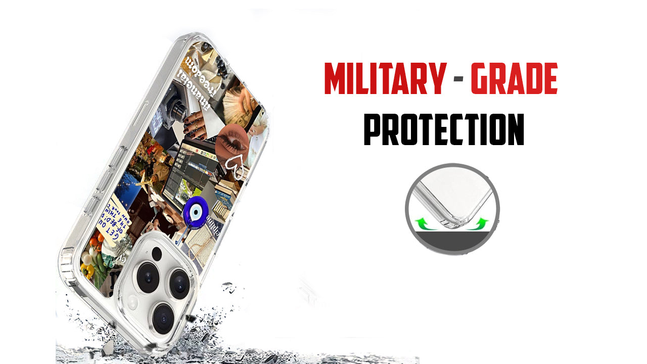 Financial Freedom Vision Board Phone Case – Collage Aesthetic Cover