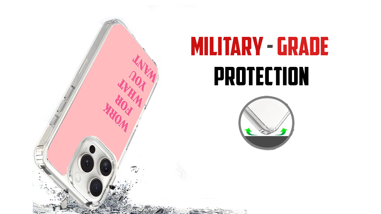 Work For What You Want_Motivational Pink Phone Case – Power & Purpose