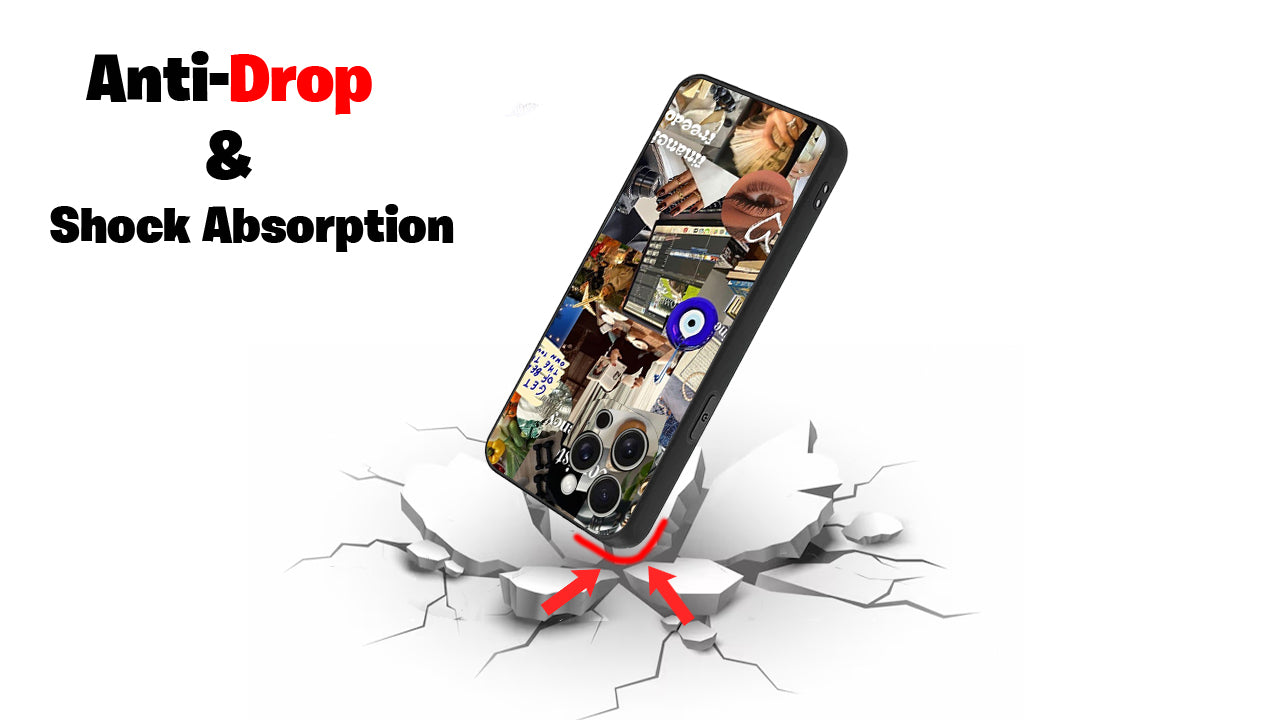 Financial Freedom Vision Board Phone Case – Collage Aesthetic Cover