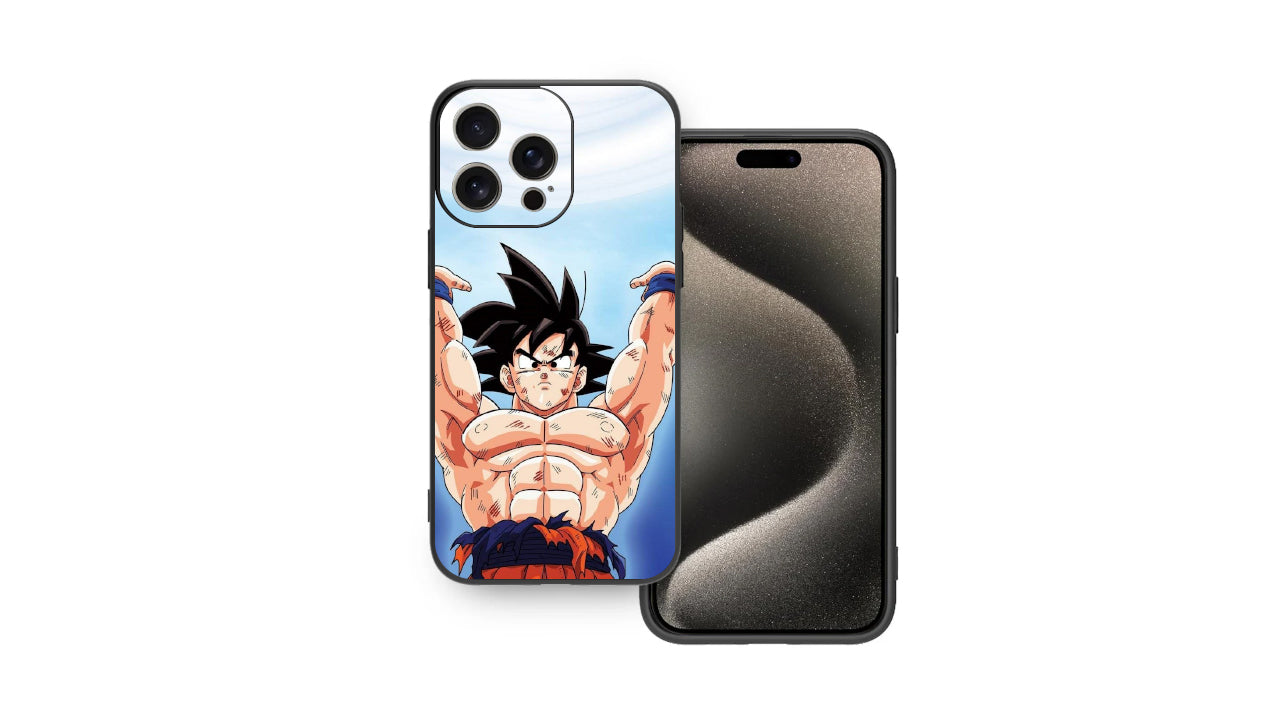 Goku Spirit Bomb Anime Phone Case – Dragon Ball Z Power Up Design