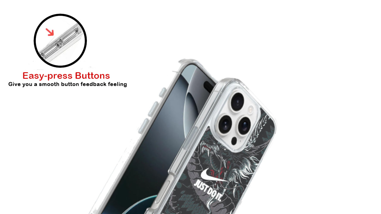 Nike "Just Do It" Dragon Art Phone Case - Mythical Beast Sneaker Aesthetic