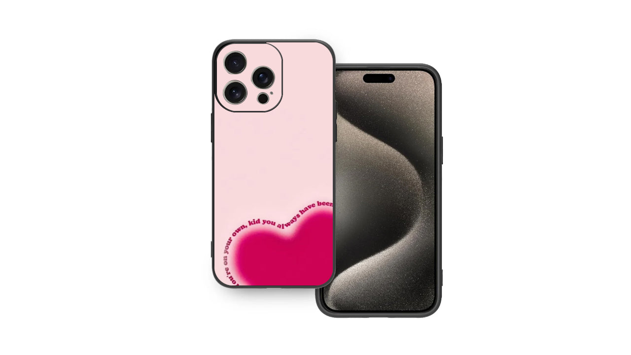 “You’re On Your Own Kid” Lyric Heart Phone Case – Taylor Swift Inspired Aesthetic