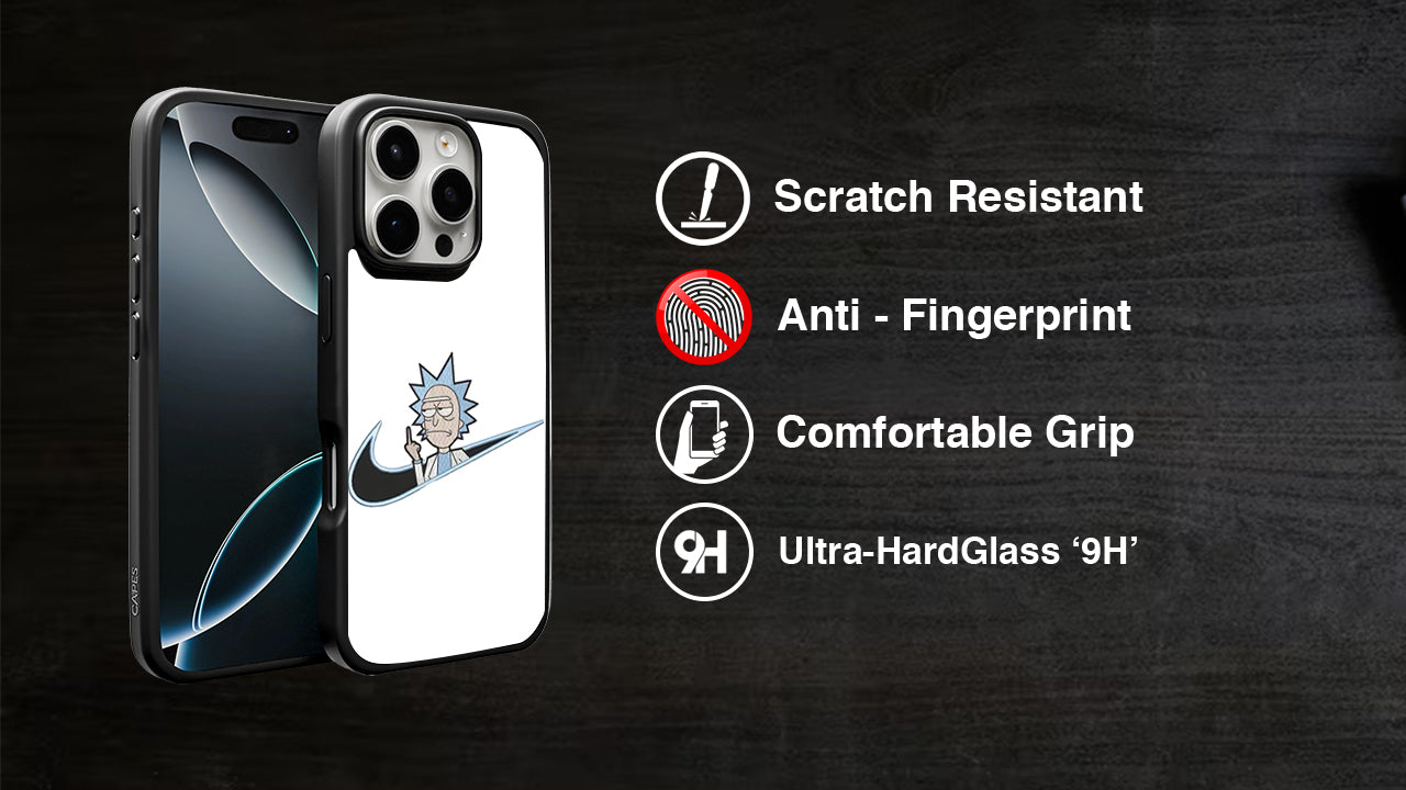 Rick and Morty Nike Swoosh Parody Phone Case – Cartoon Fan Design