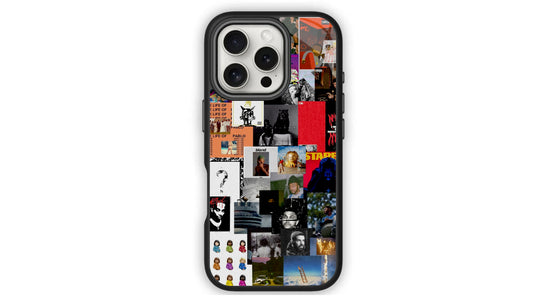 Vintage Music & Pop Culture Collage Phone Case – Retro Art Design