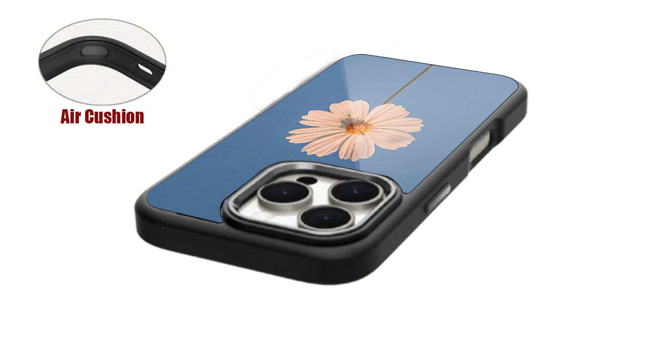 Minimalist White Flower Phone Case – Aesthetic Floral Sky Design