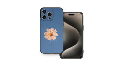 Minimalist White Flower Phone Case – Aesthetic Floral Sky Design