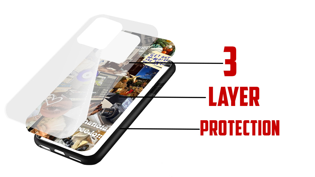 Financial Freedom Vision Board Phone Case – Collage Aesthetic Cover