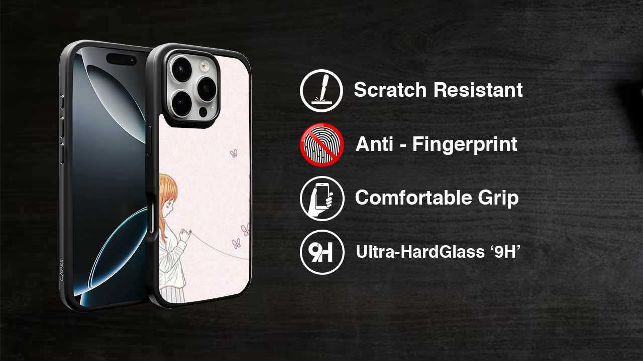 ed String of Fate Anime Phone Case – Pastel Aesthetic Girl & Butterflies