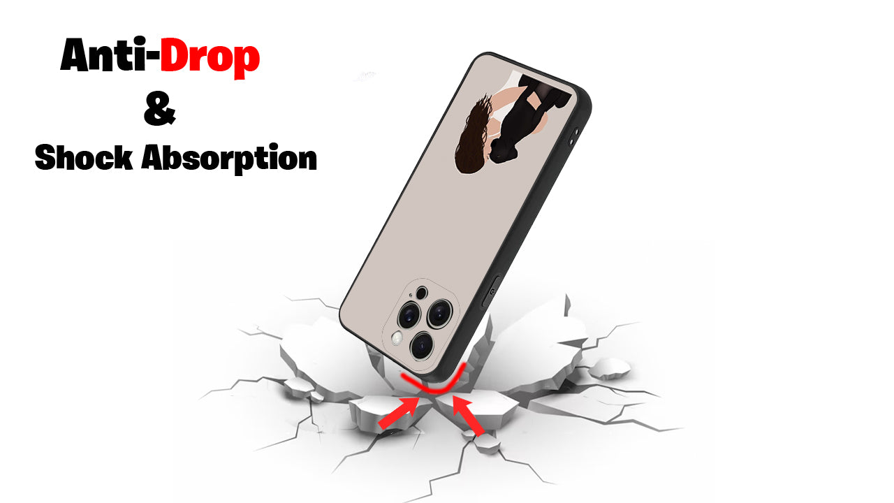 Minimalist Dog Lover Art Phone Case – Hugging Pet Illustration