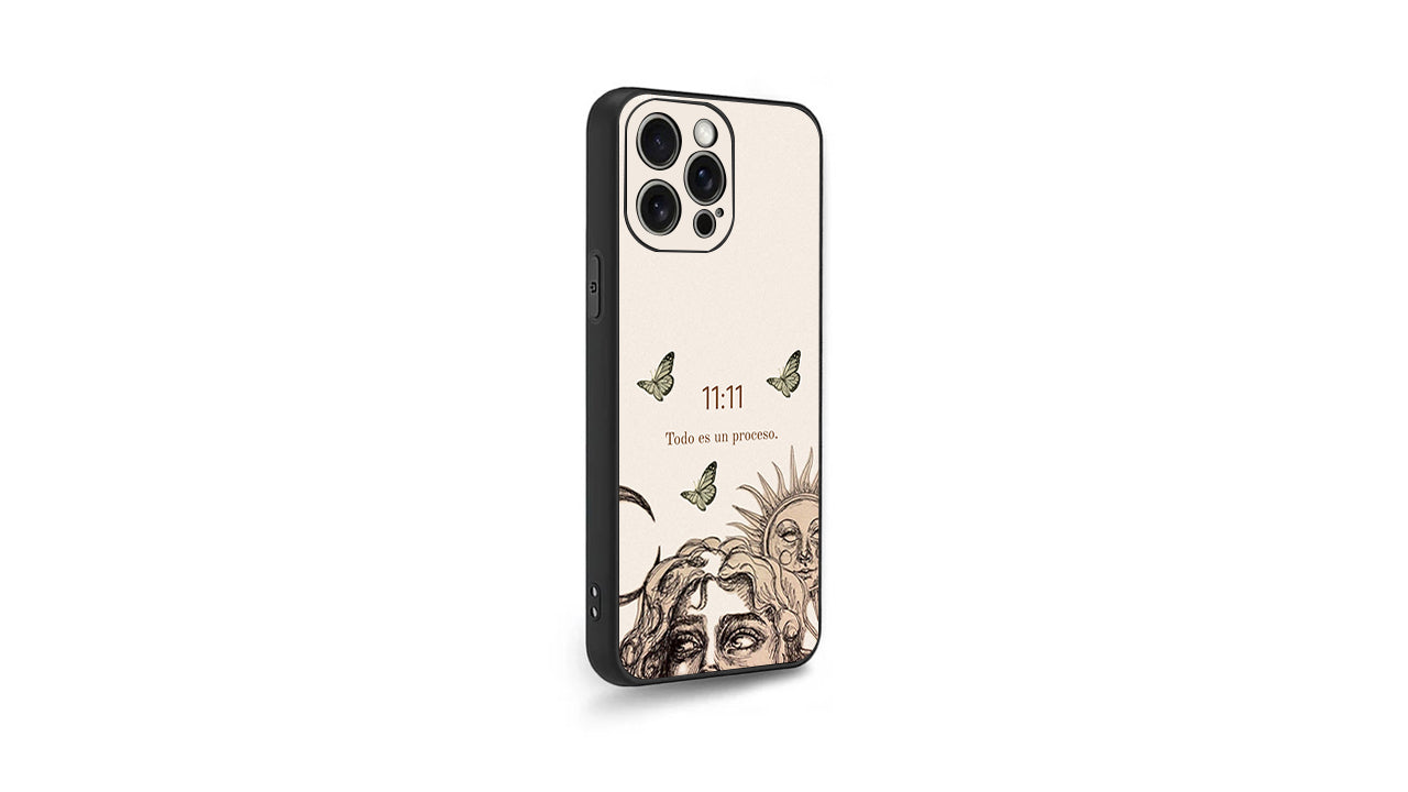 11:11 Celestial Aesthetic Phone Case – Butterfly & Affirmation Art