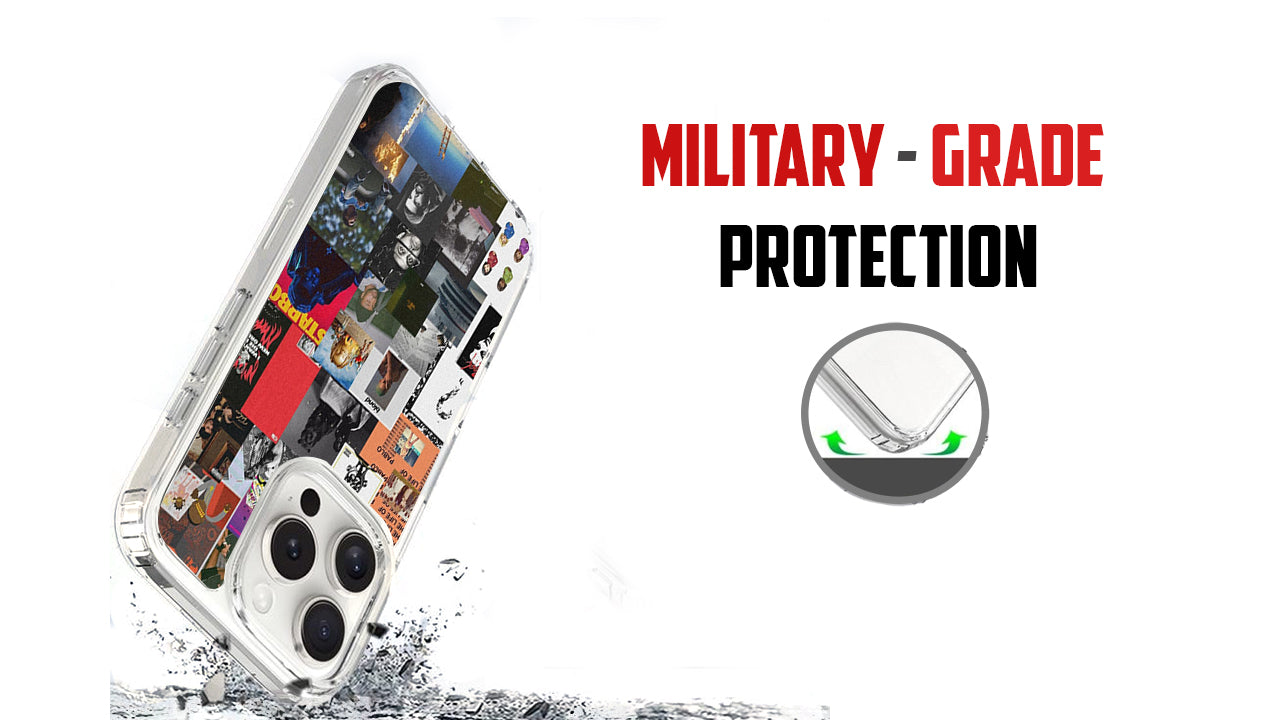 Vintage Music & Pop Culture Collage Phone Case – Retro Art Design