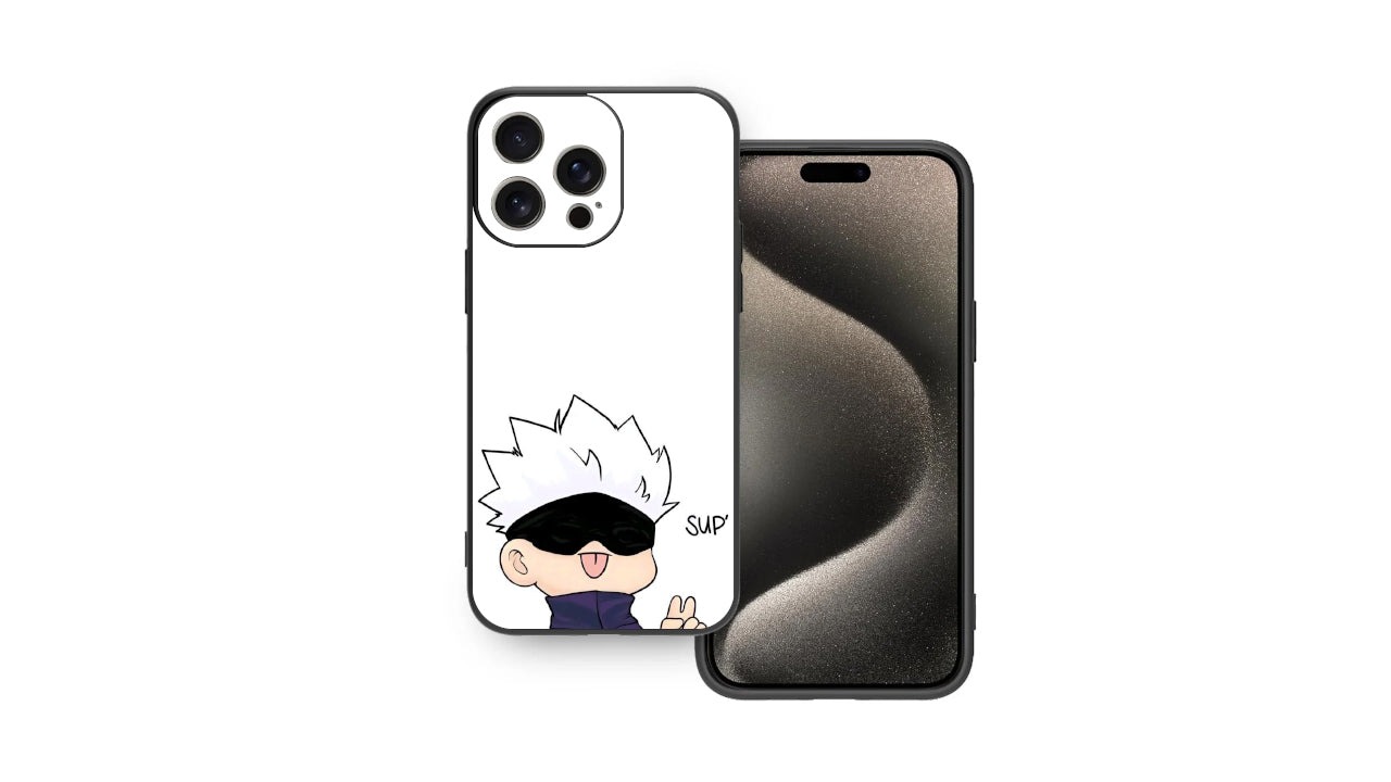 Gojo Satoru Chibi Phone Case – Jujutsu Kaisen Anime Fan Art