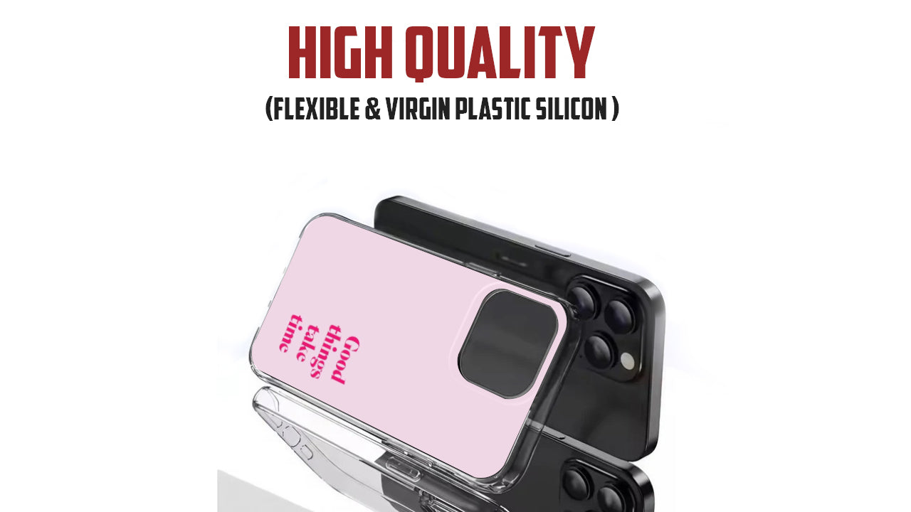 Good Things Take Time_Aesthetic Quote Phone Case – Pink Positive Vibes