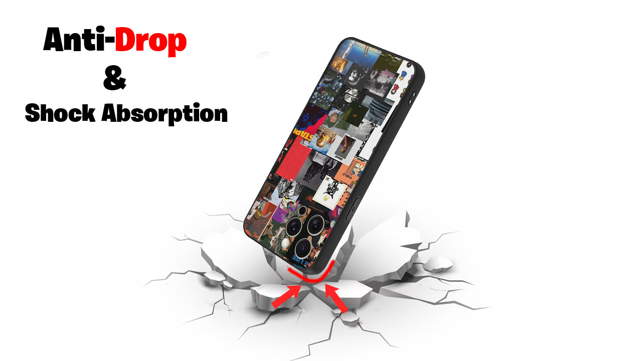 Vintage Music & Pop Culture Collage Phone Case – Retro Art Design