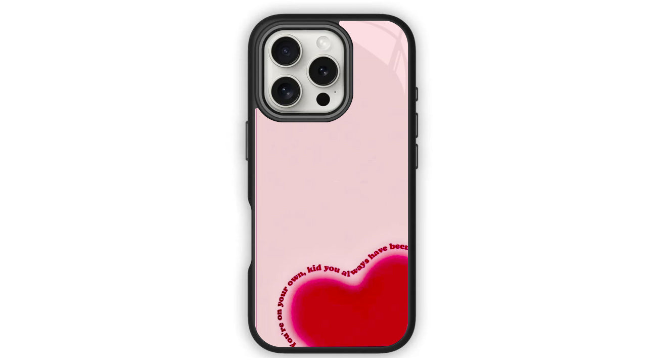 “You’re On Your Own Kid” Lyric Heart Phone Case – Taylor Swift Inspired Aesthetic