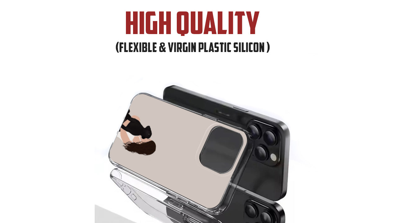 Minimalist Dog Lover Art Phone Case – Hugging Pet Illustration