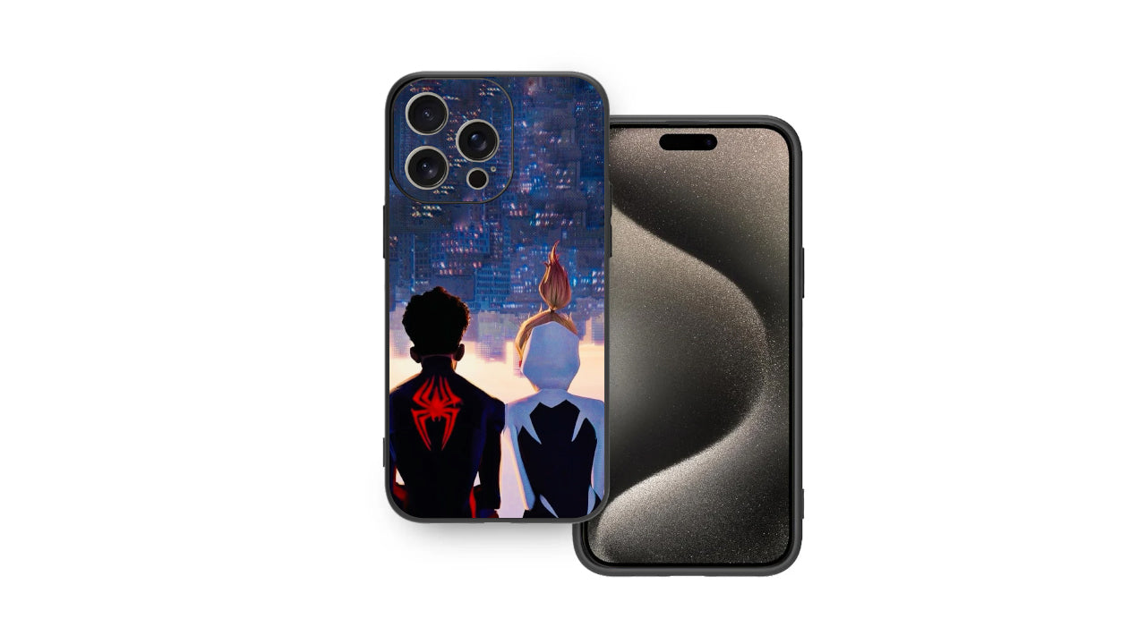 Spider-Verse Cityscape Phone Case – Animated Movie Fan Art