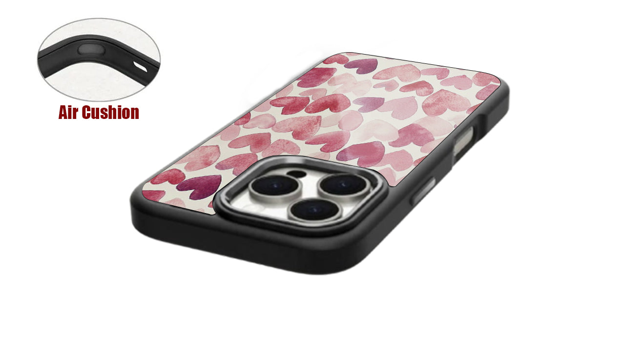 Watercolor Hearts Aesthetic Phone Case