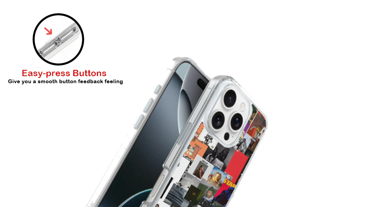 Vintage Music & Pop Culture Collage Phone Case – Retro Art Design