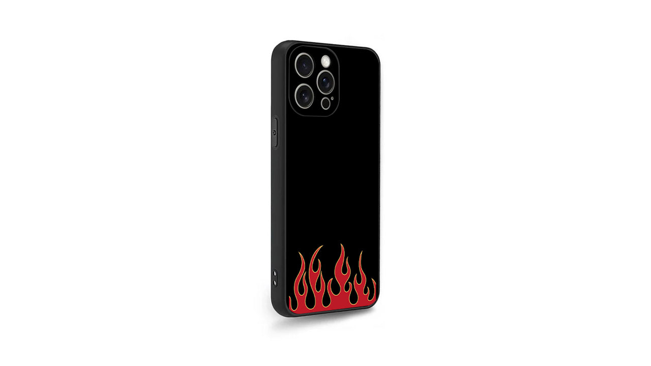 Fiery Red Flames Phone Case – Hot Rod Aesthetic Design