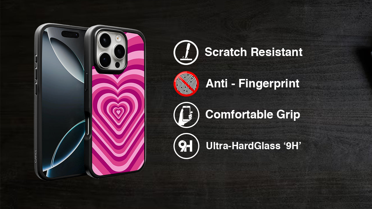 Bubblegum Pink & Purple Heart Phone Case – Y2K Aesthetic Design