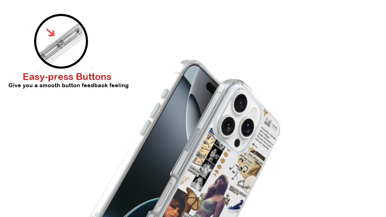 Taylor Swift Lyrical Aesthetic Phone Case – Music Collage Swiftie Design