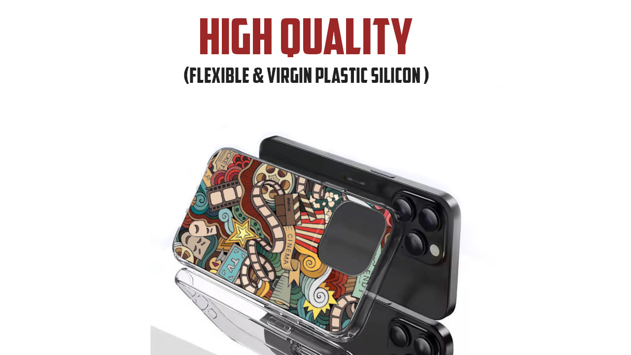 🎬 Movie Buff Collage Phone Case – Cinema, TV & Popcorn Art
