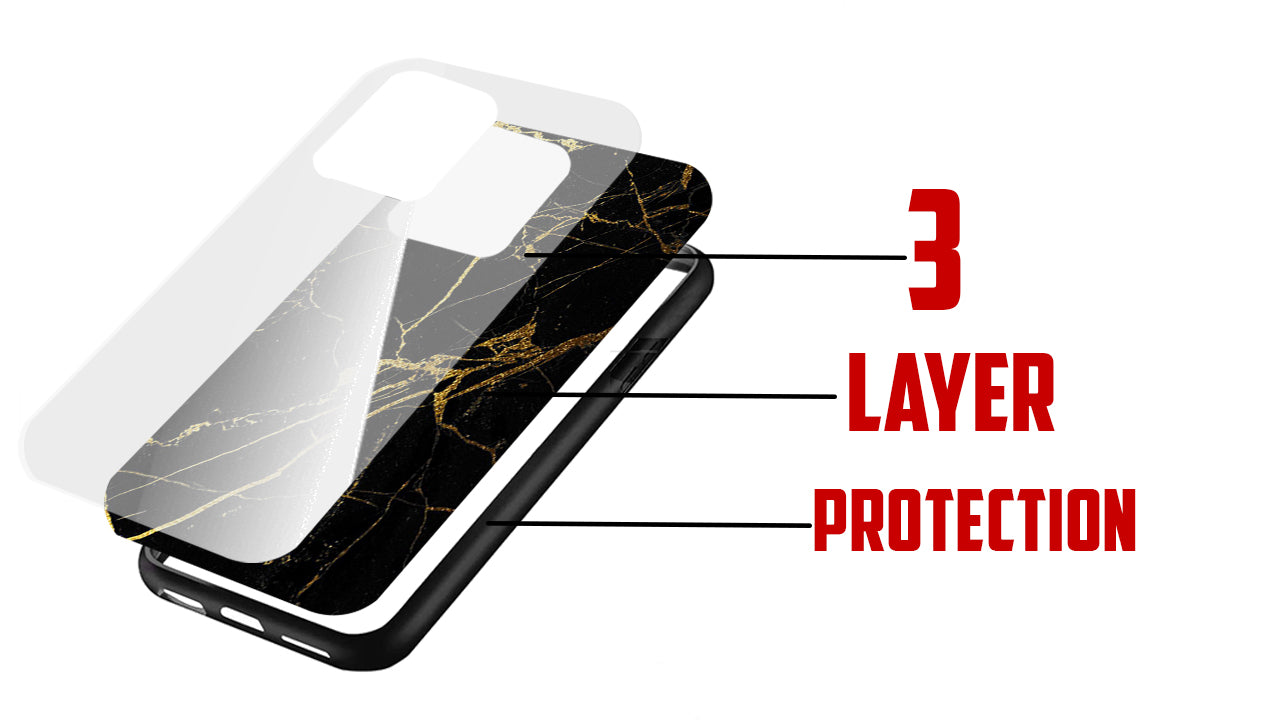 Luxurious Black Gold Marble Phone Case – Elegant Abstract Design