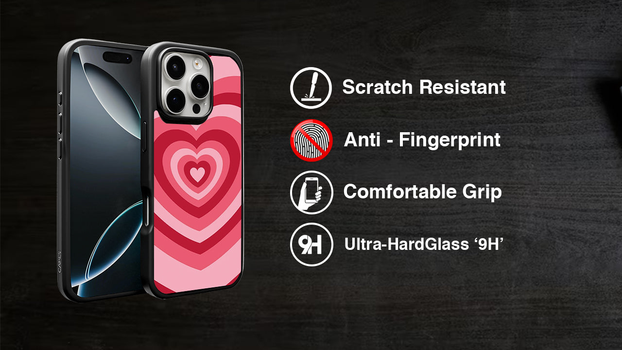 Red Gradient Heart Phone Case – Aesthetic Love Core Design