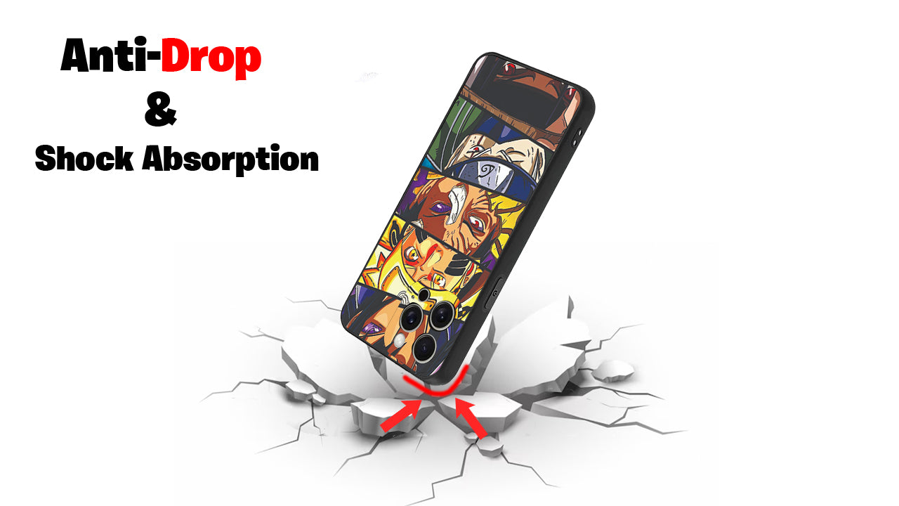 Shinobi Trio Anime Phone Case – Bold Split Panel Ninja Design