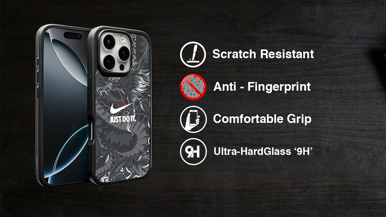 Nike "Just Do It" Dragon Art Phone Case - Mythical Beast Sneaker Aesthetic