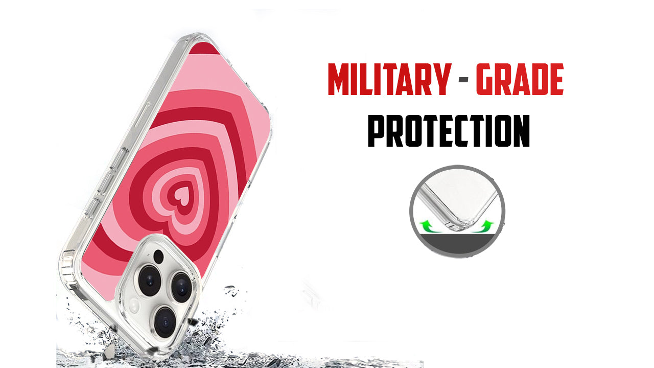 Red Gradient Heart Phone Case – Aesthetic Love Core Design