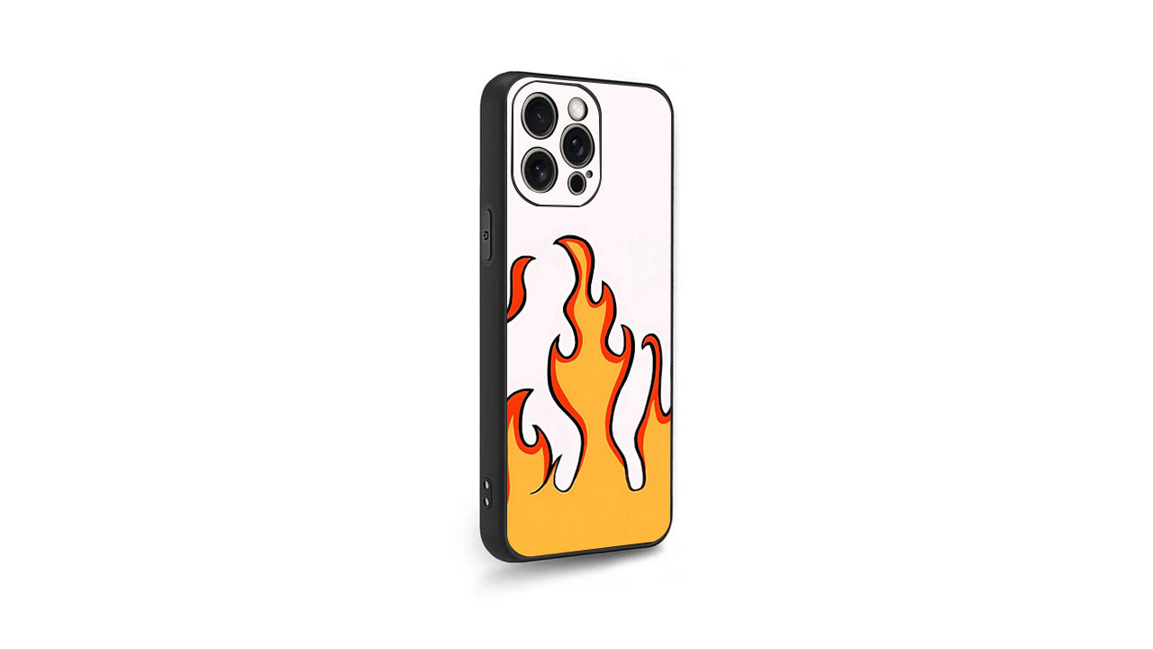 Classic Orange Flames Phone Case – Hot Rod Racing Style