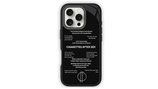 Cigarettes After Sex Lyrics Phone Case – Aesthetic Black Music Cover