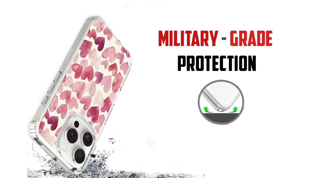 Watercolor Hearts Aesthetic Phone Case