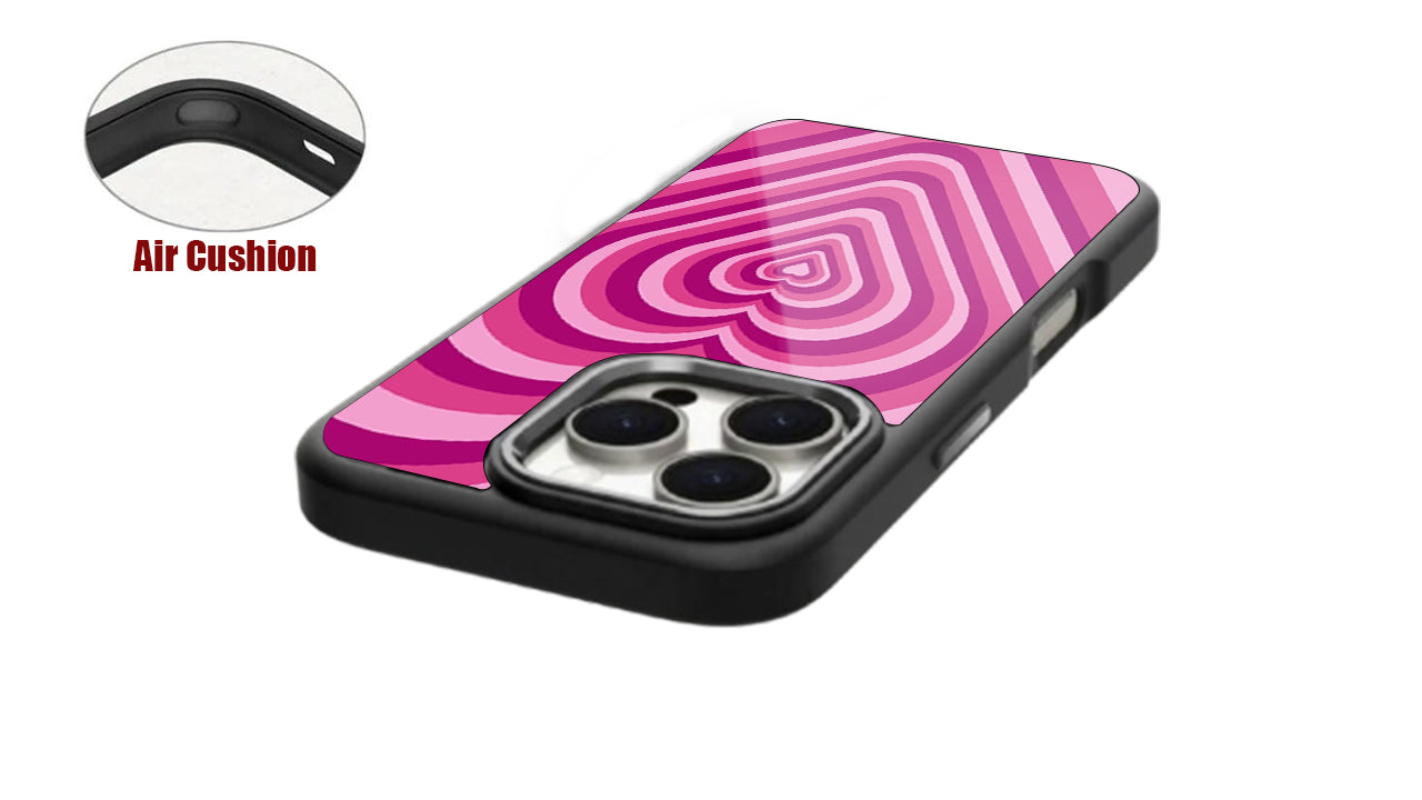 Bubblegum Pink & Purple Heart Phone Case – Y2K Aesthetic Design