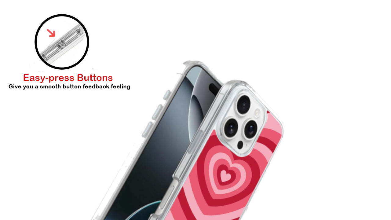 Red Gradient Heart Phone Case – Aesthetic Love Core Design