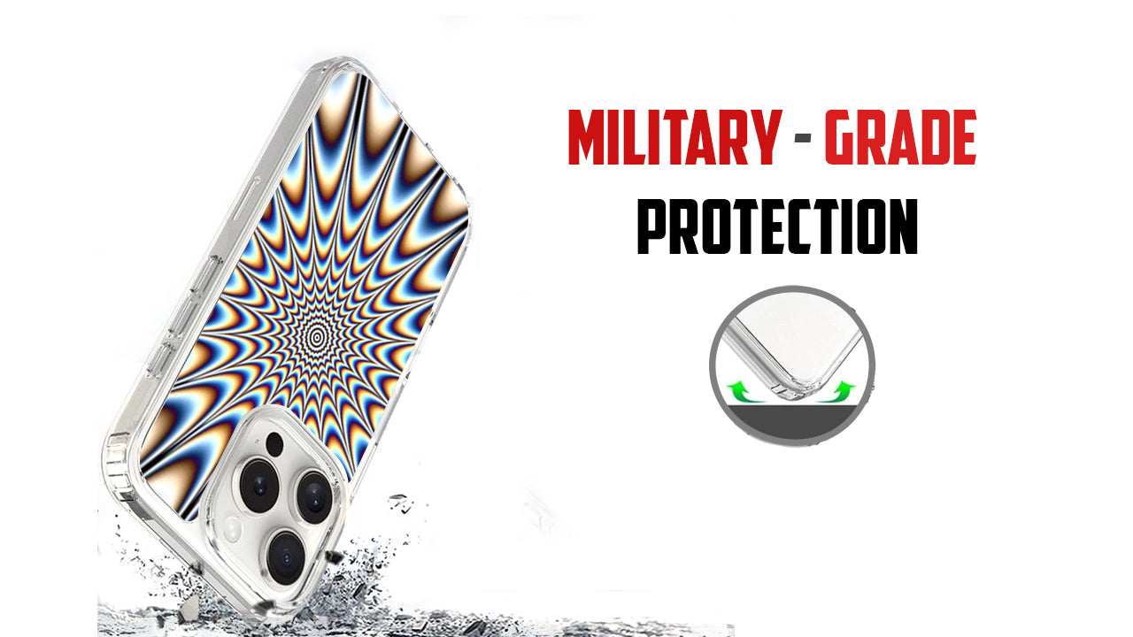 Hypnotic Optical Illusion Phone Case – Vibrant Psychedelic Art Design