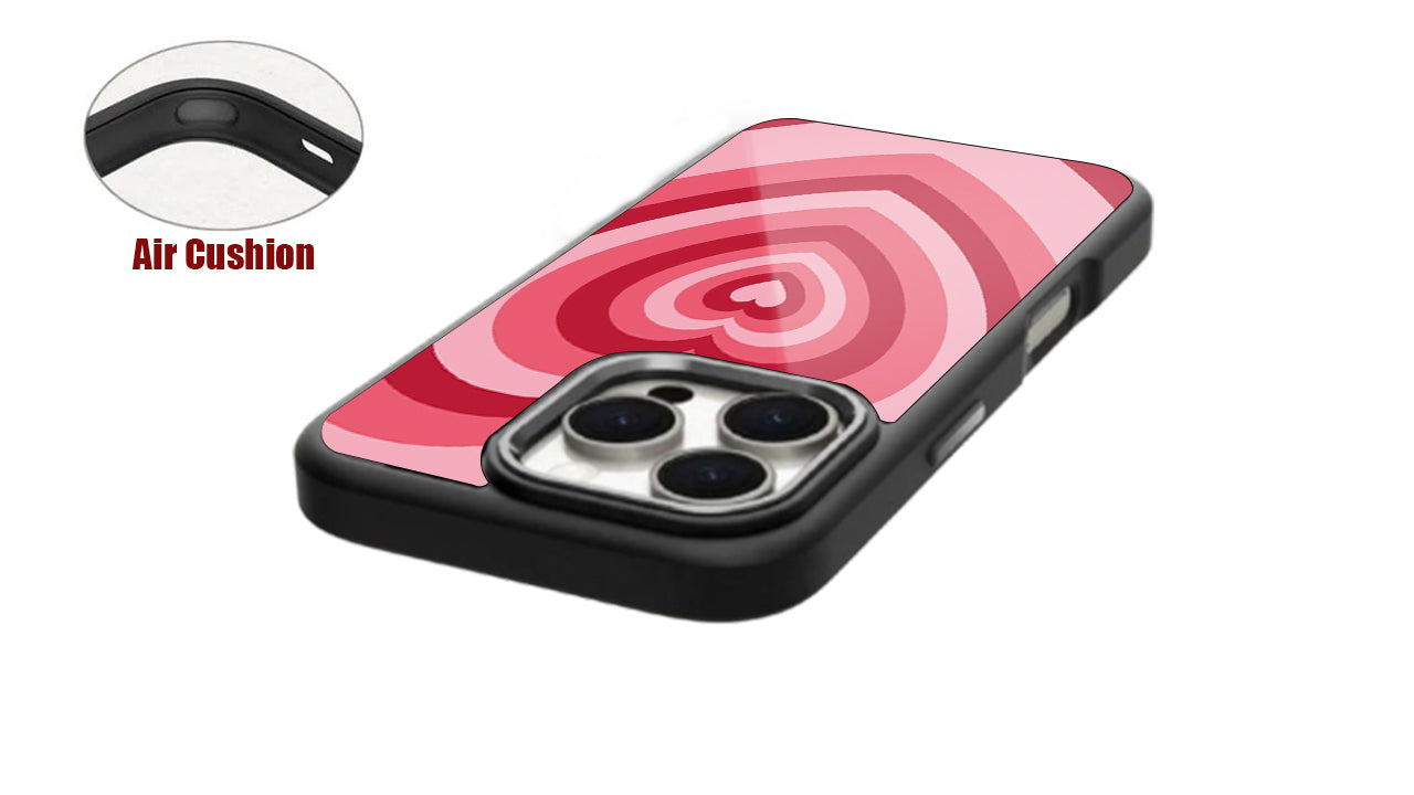 Red Gradient Heart Phone Case – Aesthetic Love Core Design