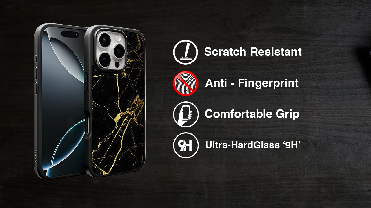 Luxurious Black Gold Marble Phone Case – Elegant Abstract Design