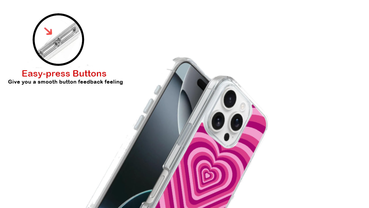 Bubblegum Pink & Purple Heart Phone Case – Y2K Aesthetic Design