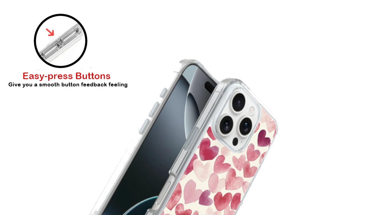 Watercolor Hearts Aesthetic Phone Case