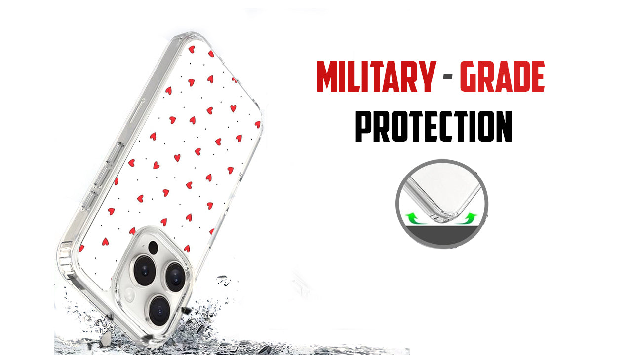 Cute Red Hearts Pattern Phone Case – Sweet & Aesthetic Love Design