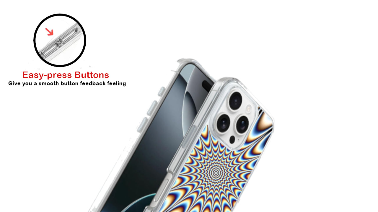 Hypnotic Optical Illusion Phone Case – Vibrant Psychedelic Art Design