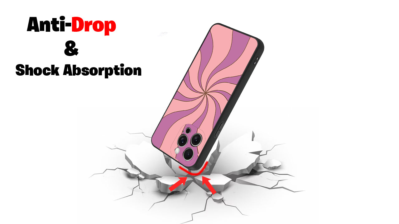 Retro Pink Purple Swirl Phone Case