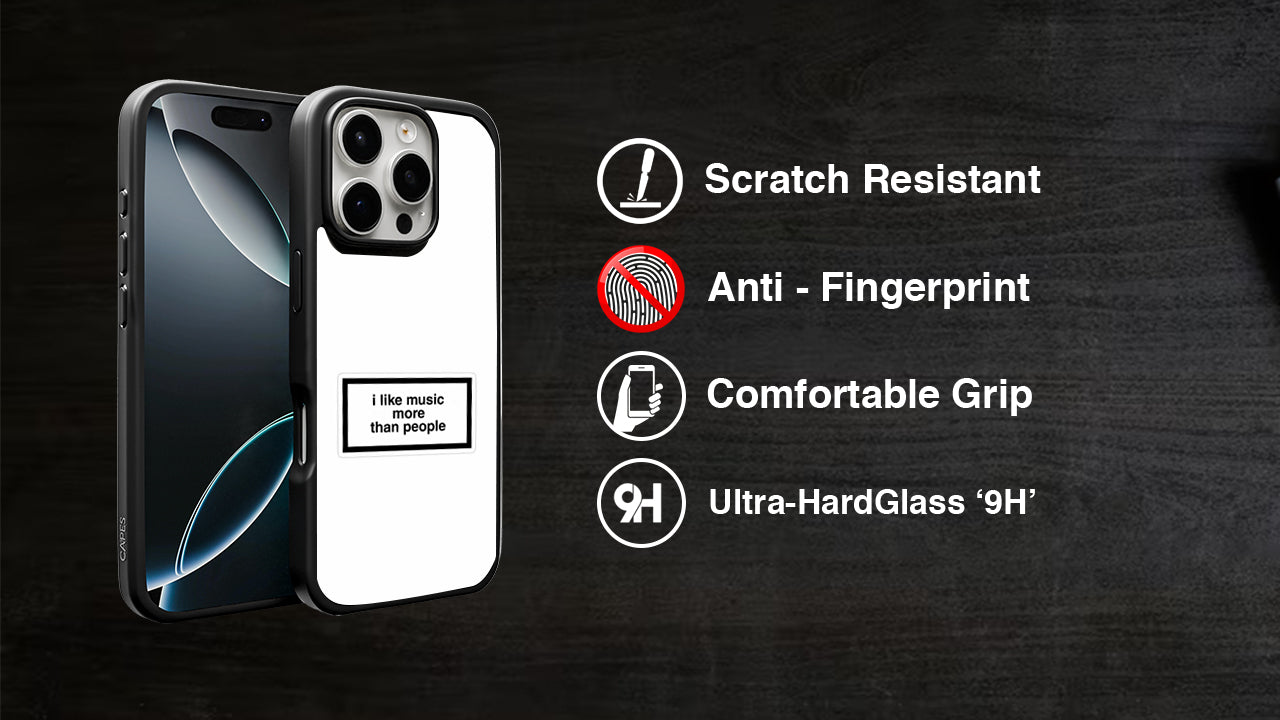 "I Like Music More Than People" Quote Phone Case – Music Lover Essential