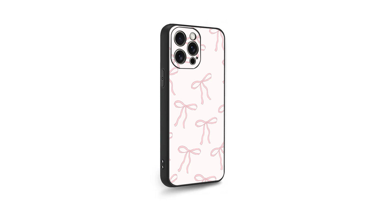 Pastel Pink Bow Phone Case – Coquette Y2K Aesthetic Design