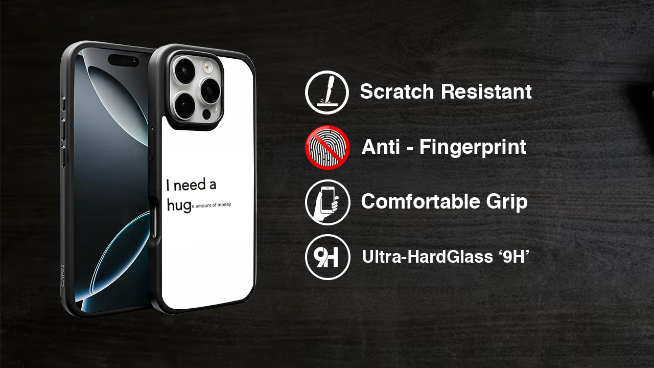 "I Need A Huge Amount of Money" Funny Quote Phone Case – Trendy Meme Design