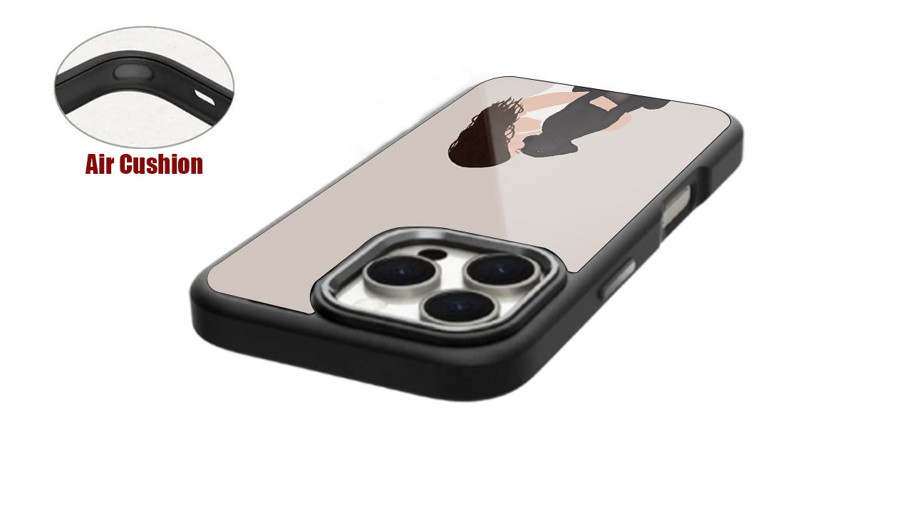 Minimalist Dog Lover Art Phone Case – Hugging Pet Illustration