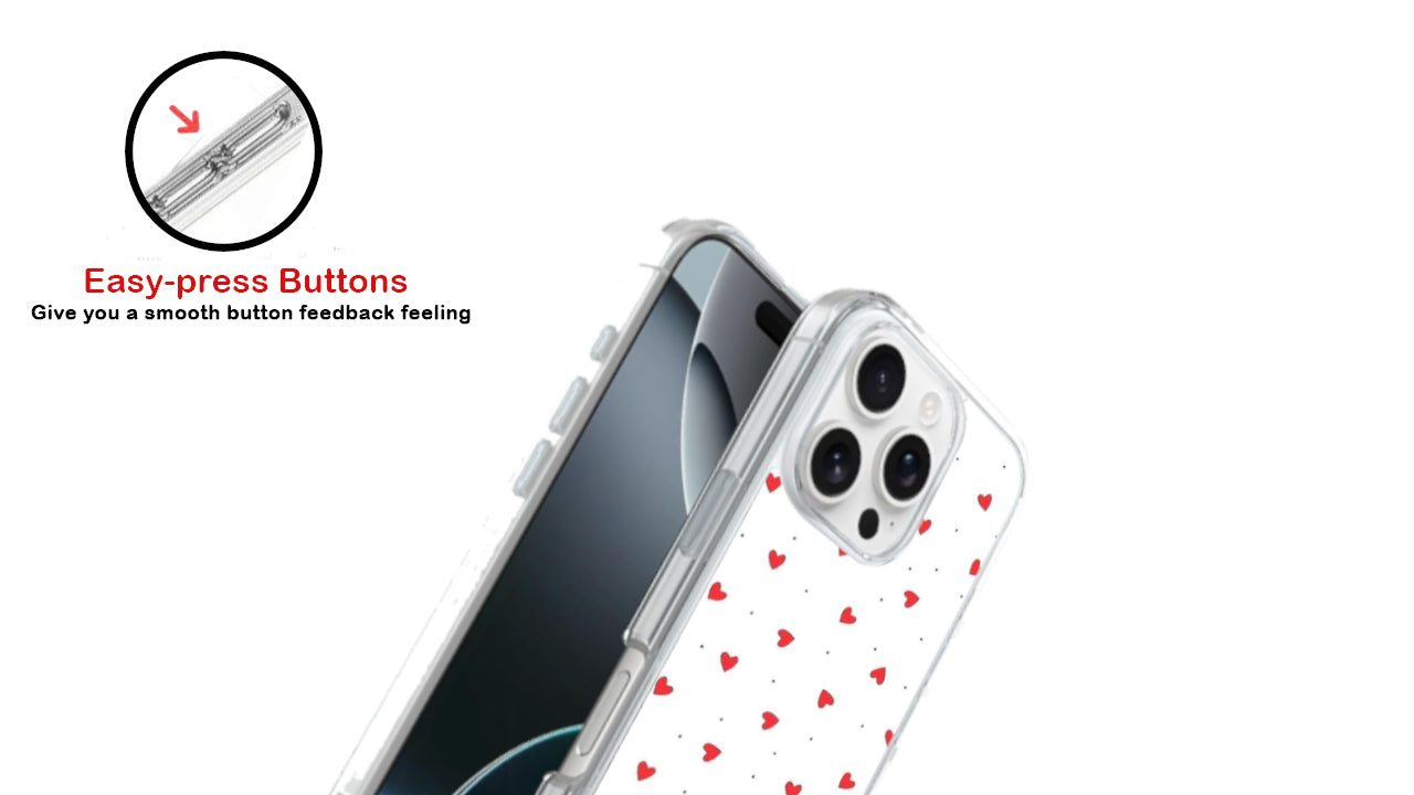 Cute Red Hearts Pattern Phone Case – Sweet & Aesthetic Love Design